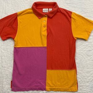 Vintage Laura Gayle 100% Cotton Colorful Polo size Small